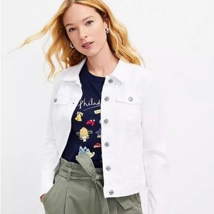 New Small P White Loft Jean Jacket
